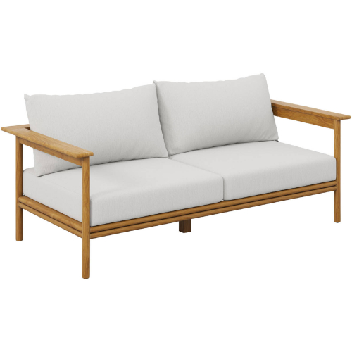 Wren Outdoor Sofa in Sail White Fabric & Teak