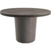 Brion 48" Indoor Outdoor Round Dining Table in Gray Concrete