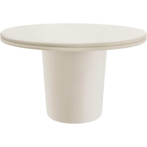 Brion 48" Indoor Outdoor Round Dining Table in White Concrete