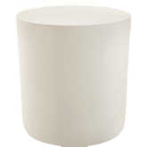 Brion Indoor Outdoor Stool in White Concrete