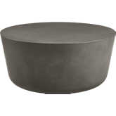 Brion Indoor Outdoor Round Coffee Table in Gray Concrete