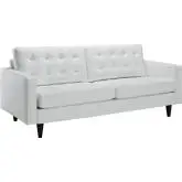 Empress Sofa in Tufted White Leather