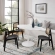 Lippa 54" Oval Dining Table in White Faux Marble