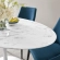 Lippa 60" Oval Dining Table in White Faux Marble