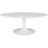 Lippa 42" Oval-Shaped Coffee Table in White