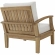 Marina Outdoor Teak Armchair in Natural Finish with White Cushions