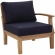 Marina Outdoor Sectional Sofa Unit Right Facing Sofa in Teak & Navy
