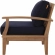 Marina Outdoor Sectional Sofa Unit Right Facing Sofa in Teak & Navy
