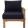 Marina Outdoor Sectional Sofa Unit Right Facing Sofa in Teak & Navy