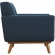 Engage Arm Chair in Tufted Azure Fabric with Cherry Wood Legs