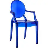 Casper Dining Armchair in Blue Polycarbonate