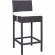 Lift Outdoor Patio Bar Stool in Espresso Poly Rattan & White (Set of 2)