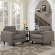 Empress Arm Chair in Tufted Granite Fabric (Set of 2)