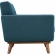 Engage Arm Chair in Tufted Azure Fabric & Cherry Finish Legs (Set of 2)