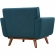 Engage Arm Chair in Tufted Azure Fabric & Cherry Finish Legs (Set of 2)