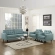 Empress Sofa & 2 Arm chair Set in Tufted Laguna Fabric