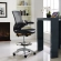 Attainment Drafting Stool in Black Leatherette & Mesh