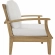 Marina 3 Piece Outdoor Sofa Set in Teak & White Cushions