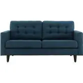 Empress Loveseat in Tufted Azure Fabric