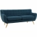 Remark Sofa in Tufted Azure Fabric with Natural Finish Wood Legs