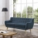 Remark Sofa in Tufted Azure Fabric with Natural Finish Wood Legs
