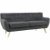 Remark Sofa in Tufted Gray Fabric with Natural Finish Wood Legs