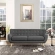 Remark Sofa in Tufted Gray Fabric with Natural Finish Wood Legs