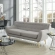 Remark Sofa in Tufted Light Gray Fabric with Natural Finish Wood Legs