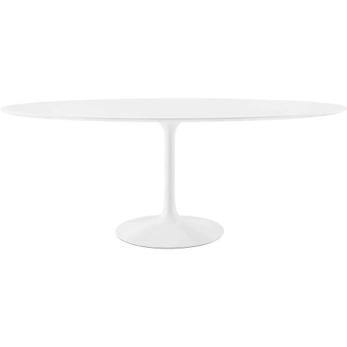 Lippa 78" Dining Table in White MDF & Metal