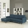 Empress Left Facing Chaise Sectional Sofa in Tufted Azure Fabric