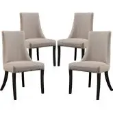 Reverie Dining Chair in Beige Microfiber (Set of 4)