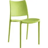 Hipster Dining Side Chair in Green Polypropylene