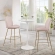 Lippa 28" Bar Table in Marble & White Steel Base