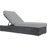 Summon Outdoor Patio Sunbrella&reg; Chaise Lounge in Canvas & Gray