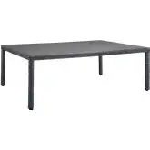 Summon 90" Outdoor Patio Dining Table in Gray