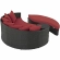 Sojourn Outdoor Sunbrella &reg; Daybed in Chocolate Poly Rattan & Red