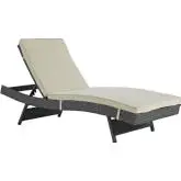 Sojourn Outdoor Patio Chaise in Canvas w/ Beige Sunbrella &reg Cushion