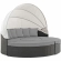 Sojourn Outdoor Sunbrella &reg; Daybed in Chocolate Poly Rattan & Gray