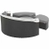 Sojourn Outdoor Sunbrella &reg; Daybed in Chocolate Poly Rattan & Gray