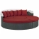 Sojourn Outdoor Sunbrella &reg; Daybed in Chocolate Poly Rattan & Red