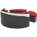 Sojourn Outdoor Sunbrella &reg; Daybed in Chocolate Poly Rattan & Red