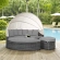 Summon Canopy Outdoor Sunbrella &reg; Daybed in Gray Poly Rattan & Gray