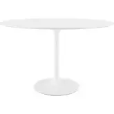 Lippa 48" Oval Dining Table in Wood & Powder Coated Metal