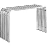 Pipe Stainless Steel Console Table in Silver