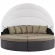Convene Canopy Outdoor Patio Daybed in Espresso with Mocha Cushions