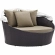 Convene Canopy Outdoor Patio Daybed in Espresso with Mocha Cushions