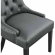 Regent Dining Chair in Tufted Gray Vegan Leather & Wood