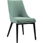 Viscount Dining Chair in Laguna Fabric on Black Wood Legs