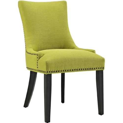 Marquis Dining Chair in Wheatgrass w/ Nailhead Trim on Black Wood Legs