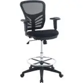 Articulate Drafting Stool Office Chair in Black Mesh